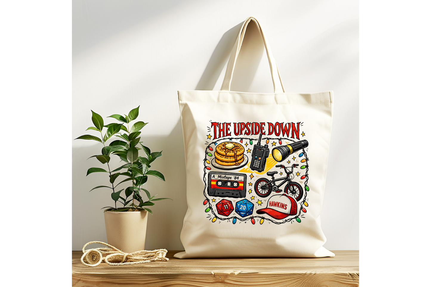 The Upside Down Stranger Things Tote Bag