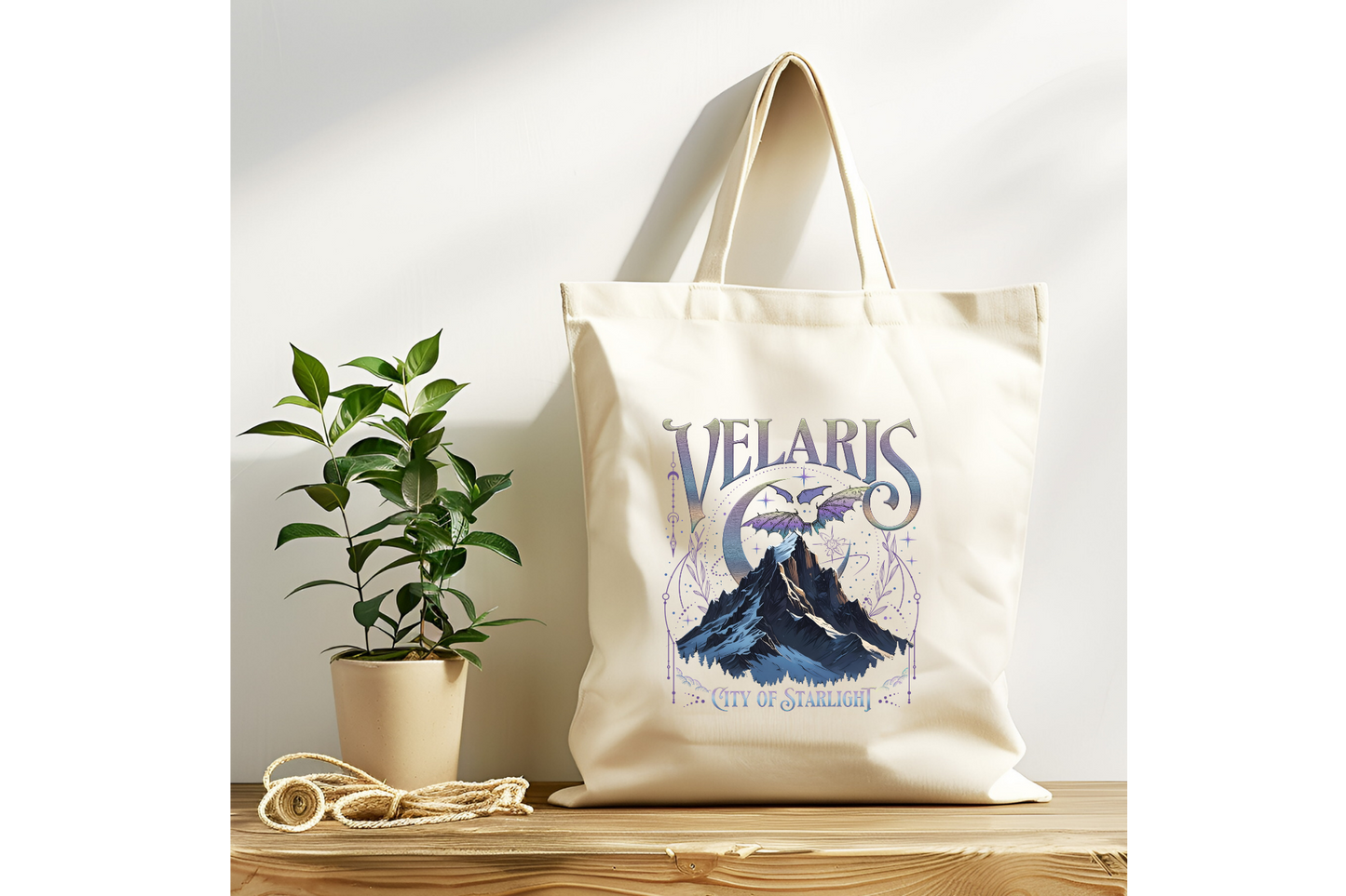 Velaris Mountain ACOTAR Tote Bag