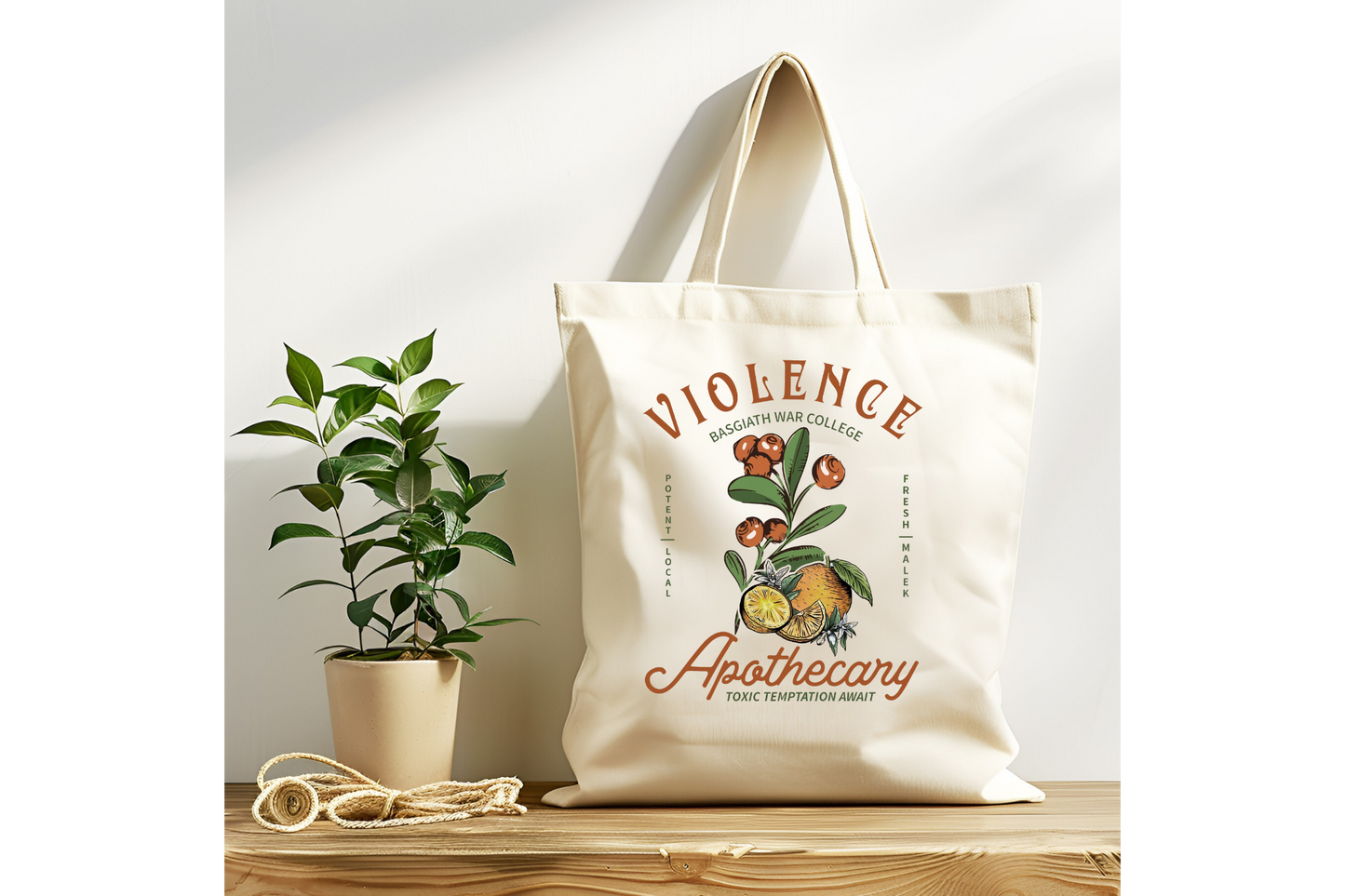 Violence Apothecary Fourth Wing Tote Bag