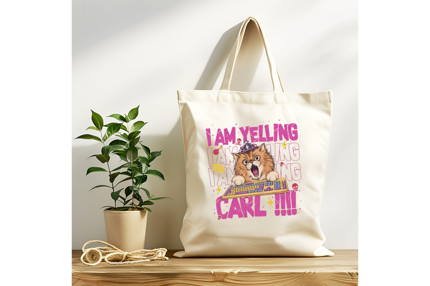 I Am Yelling Carl! Dungeon Crawler Carl Tote Bag