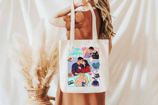 Off Campus Comic Style Tote Bag