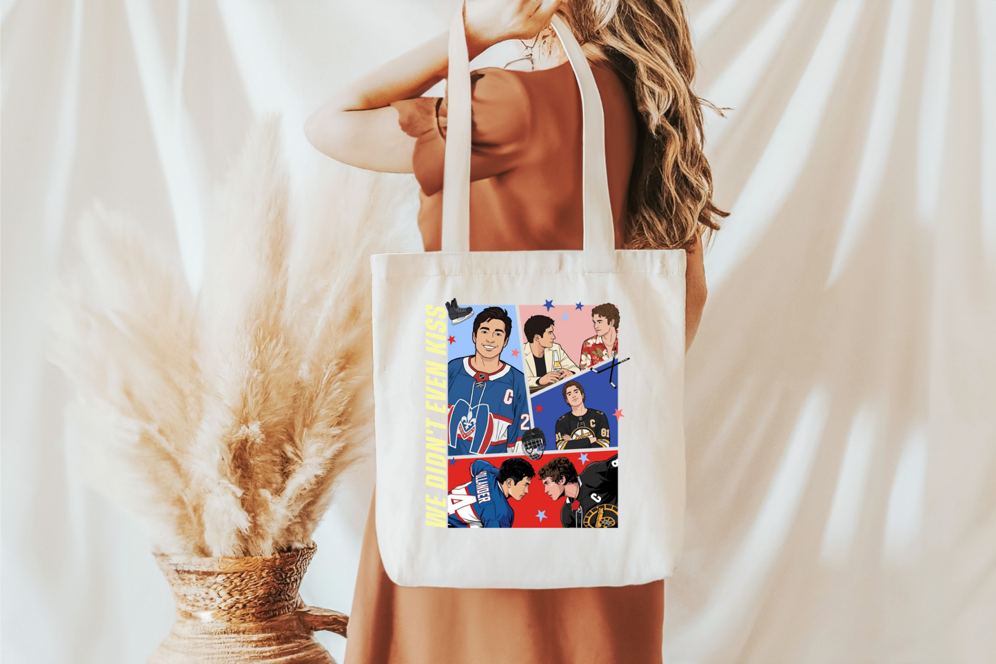 Heated Rivalry Comic Book Style Tote Bag