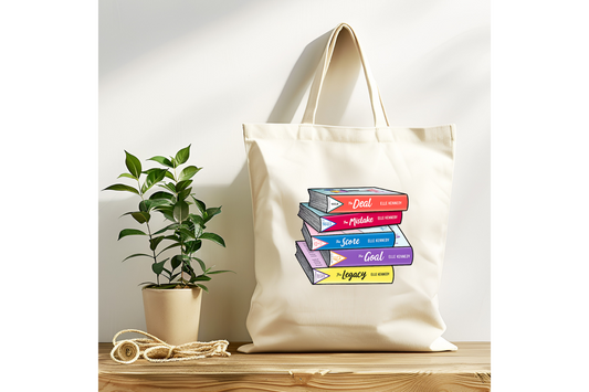 Book Stack Off Campus Tote Bag