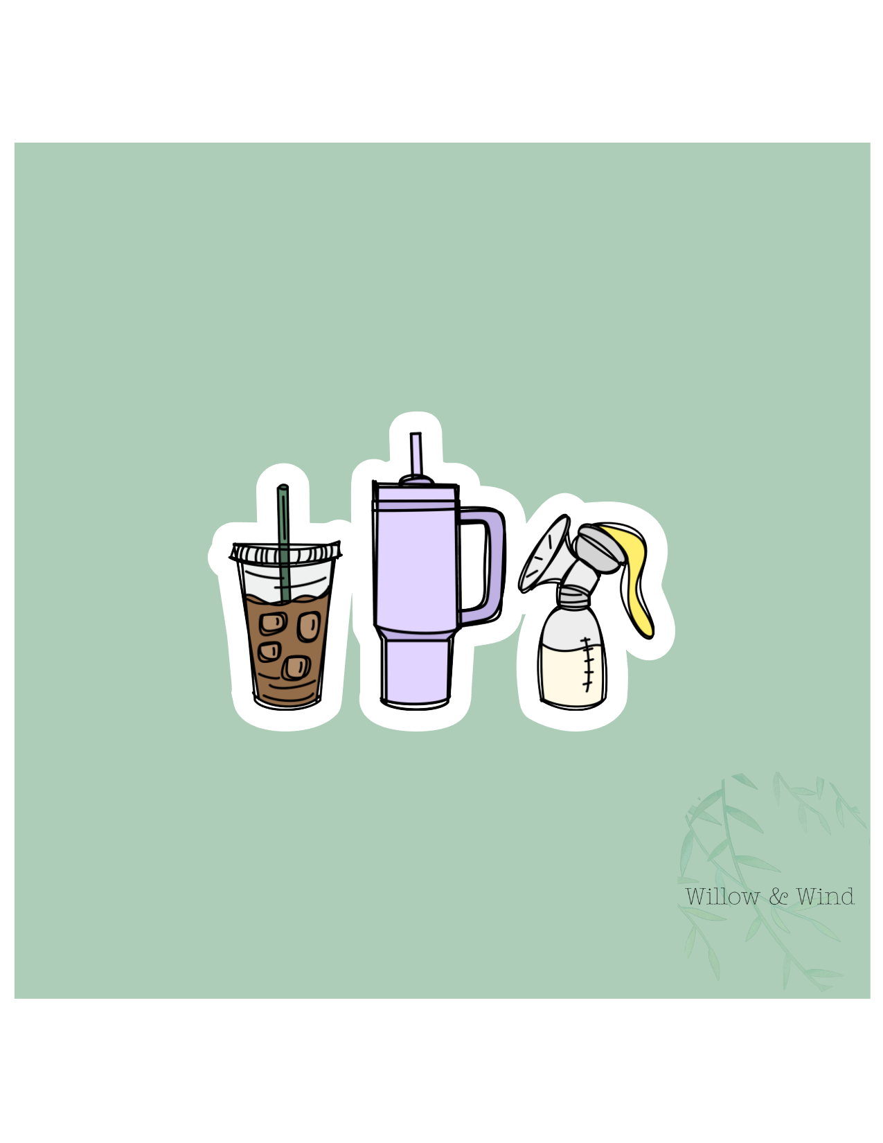 Purple Tumbler - Pumping Lactation Sticker