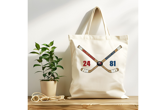 Heated Rivalry Hockey Sticks Tote Bag