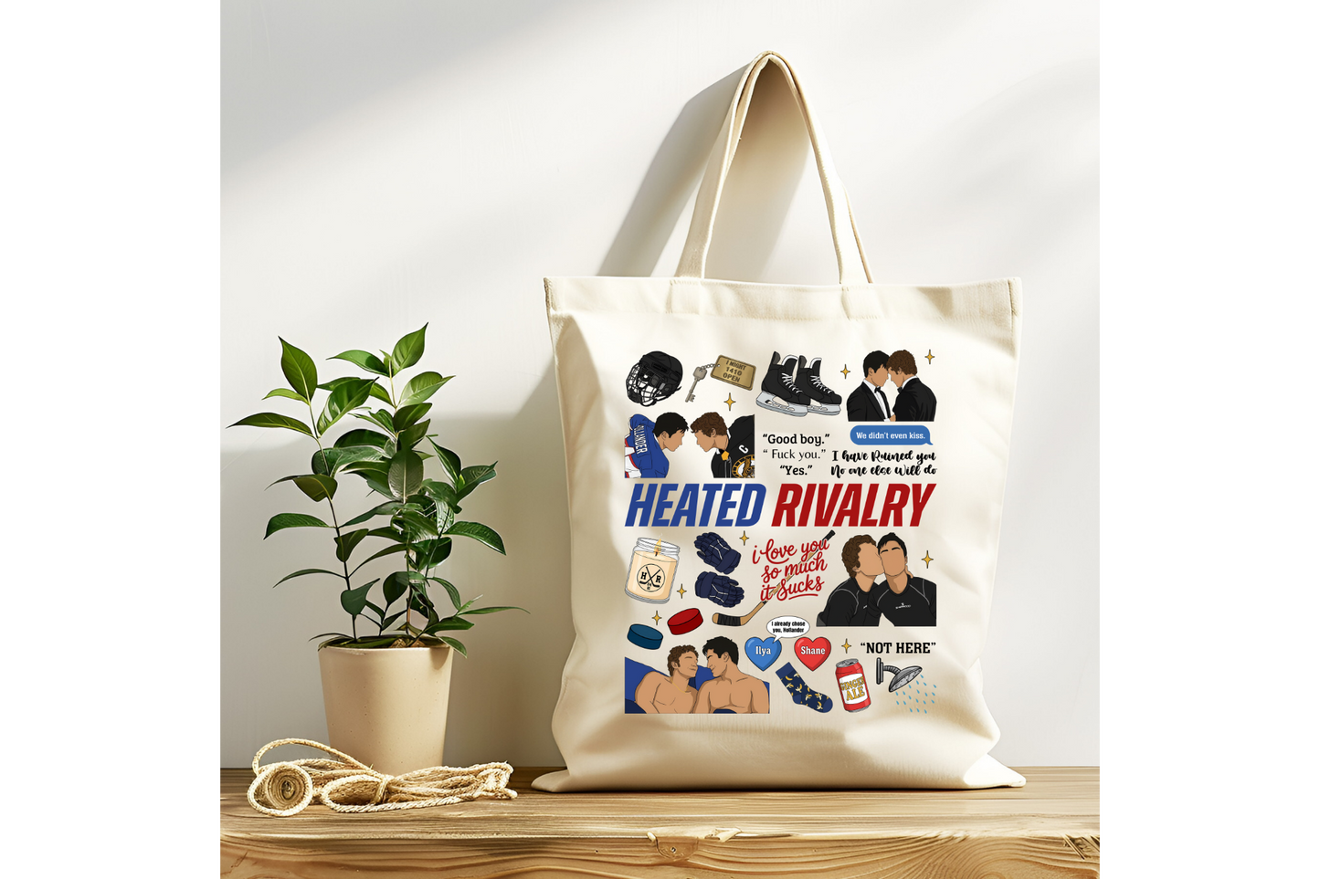 Heated Rivalry Mash Up Tote Bag