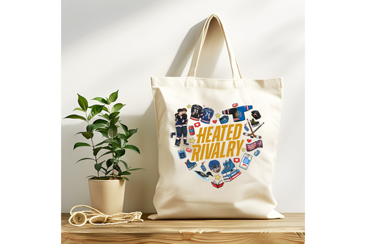 Heated Rivalry Heart Tote Bag
