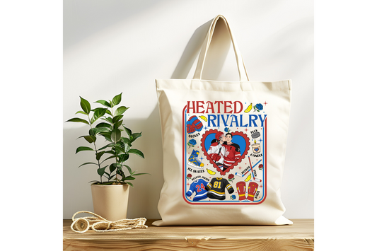Heated Rivalry Hearts Tote Bag
