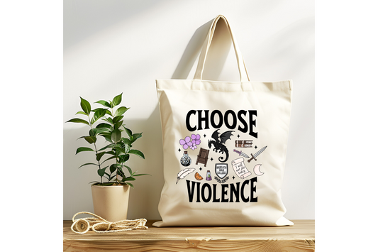 Choose Violence Fourth Wing Tote Bag