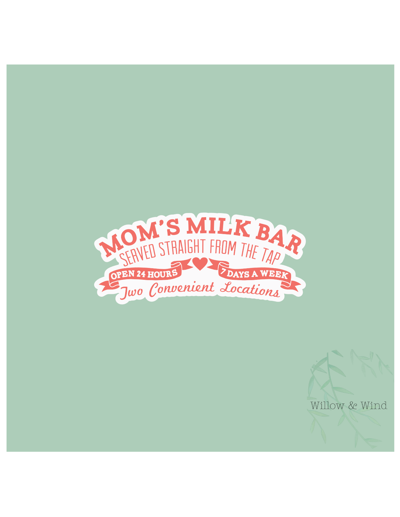 Mom's Milk Bar - Breastfeeding Lactation Sticker