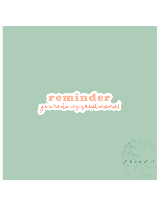 Reminder - Pumping Lactation Sticker