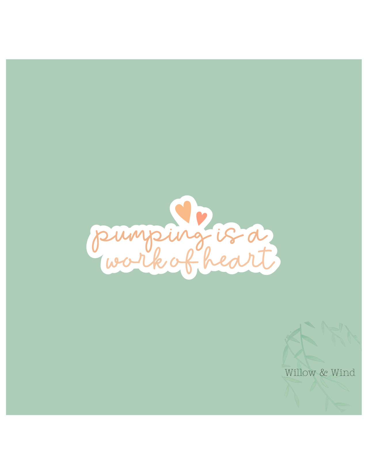 Pumping is a work of heart - Pumping Lactation Sticker
