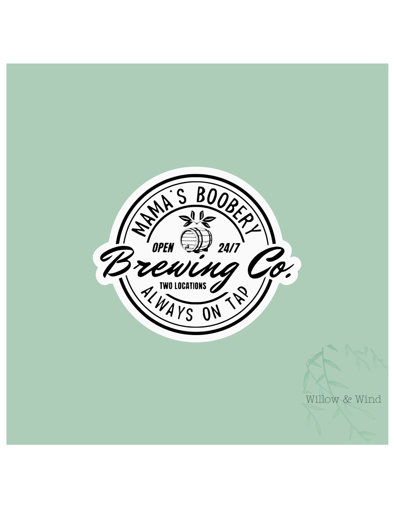 Mama's Boobery Brewing Co - Breastfeeding Lactation Sticker