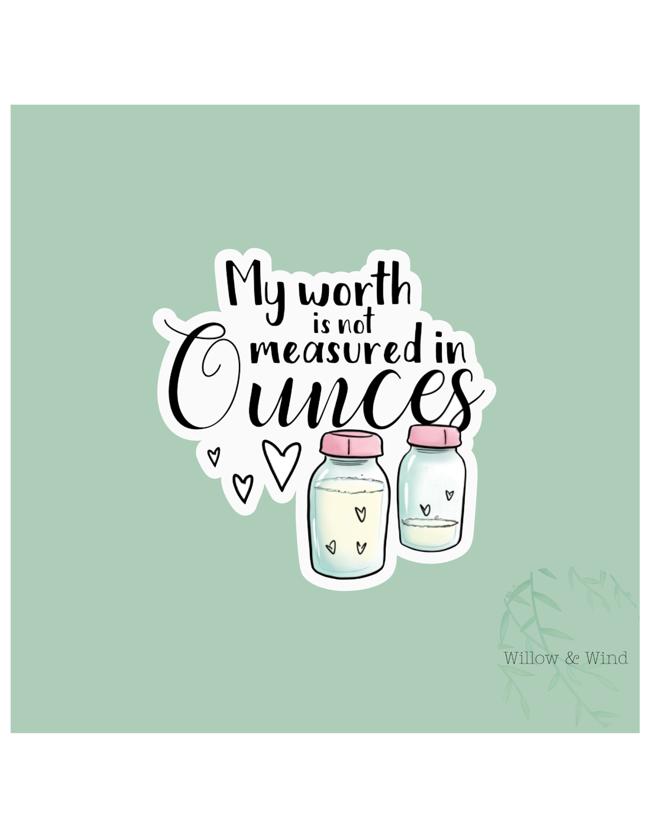 Measured In Ounces - Pumping Lactation Sticker