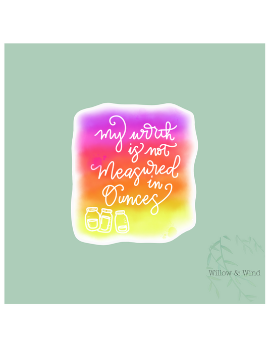 Colorful My Worth - Pumping Lactation Sticker