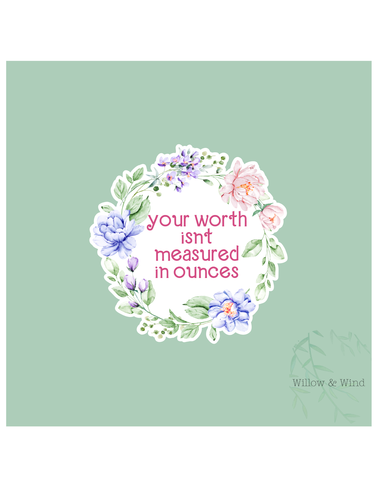 Flowery Worth - Pumping Lactation Sticker