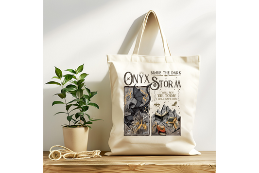 Onyx Storm Fourth Wing Tote Bag