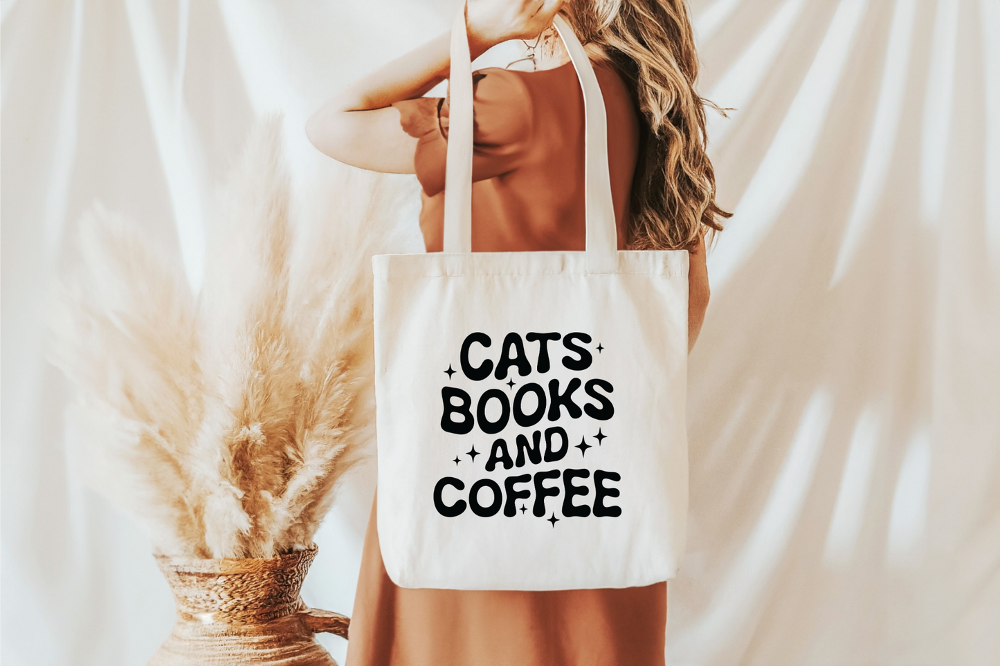 Cats, Books & Coffee Tote Bag
