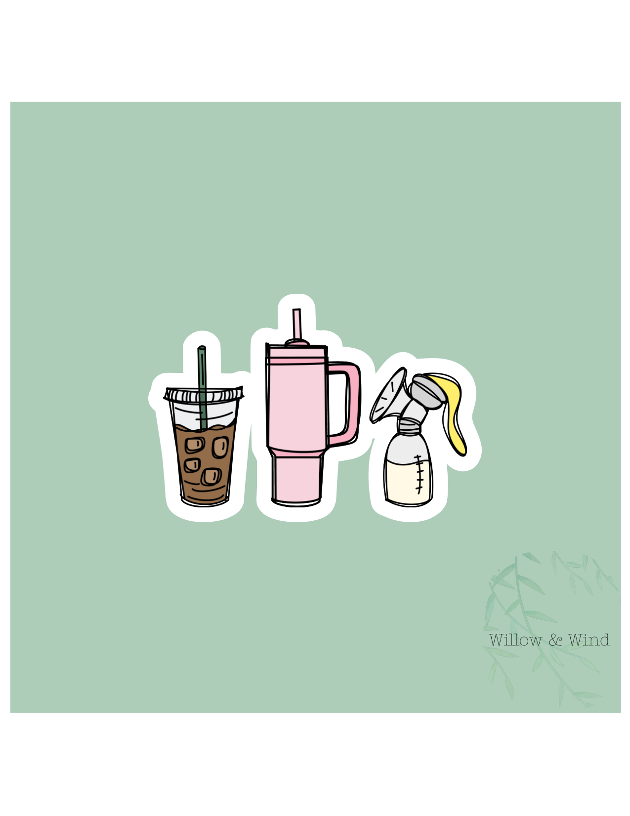 Pink Tumbler - Pumping Lactation Sticker