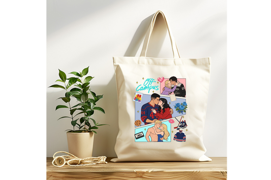 Off Campus Comic Style Tote Bag