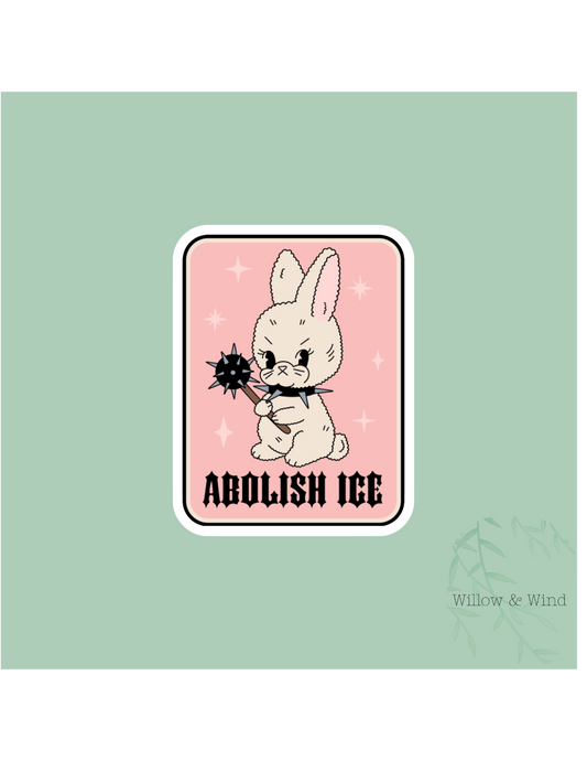 Abolish Ice Card Activism Sticker