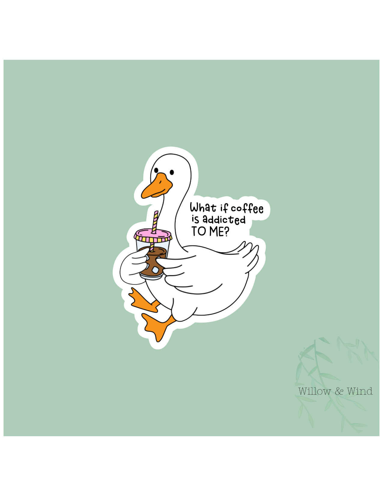 Coffee is addicted to me Coffee Sticker