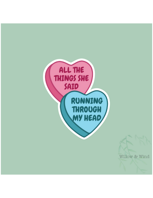 All The Things She Said - Heated Rivalry Sticker
