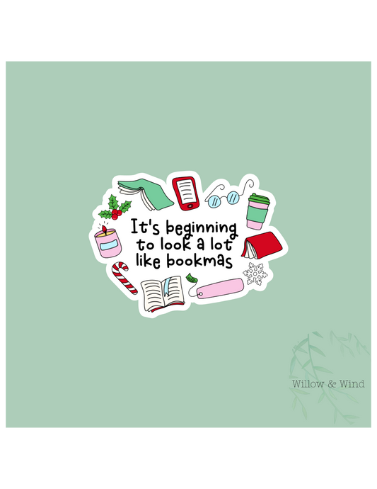 Beginning to look a lot like bookmas Christmas Sticker
