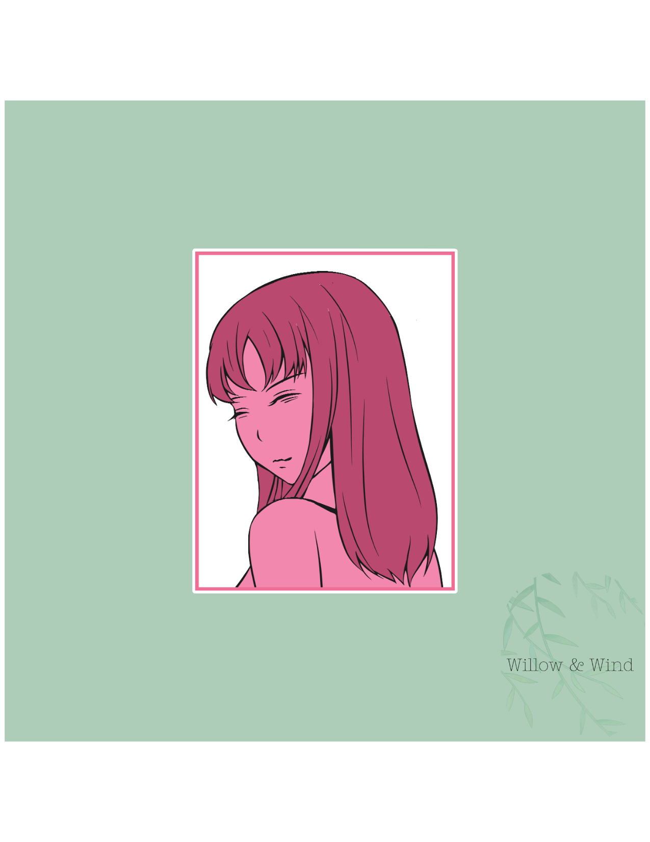 Pink Anime Girl Nerdy Sticker