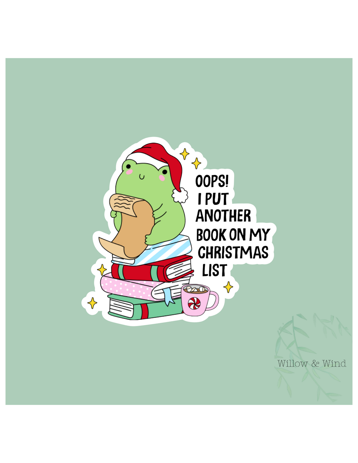 Ooops Another Book Christmas Sticker