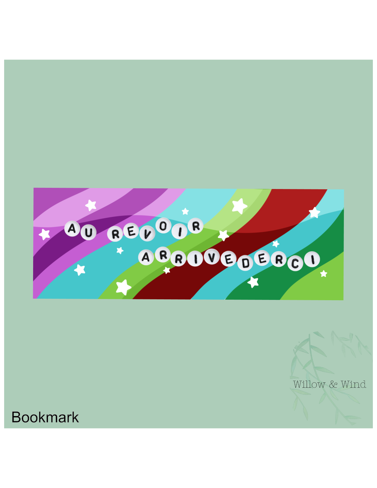 Au Revoir Arrivederci Bookmark