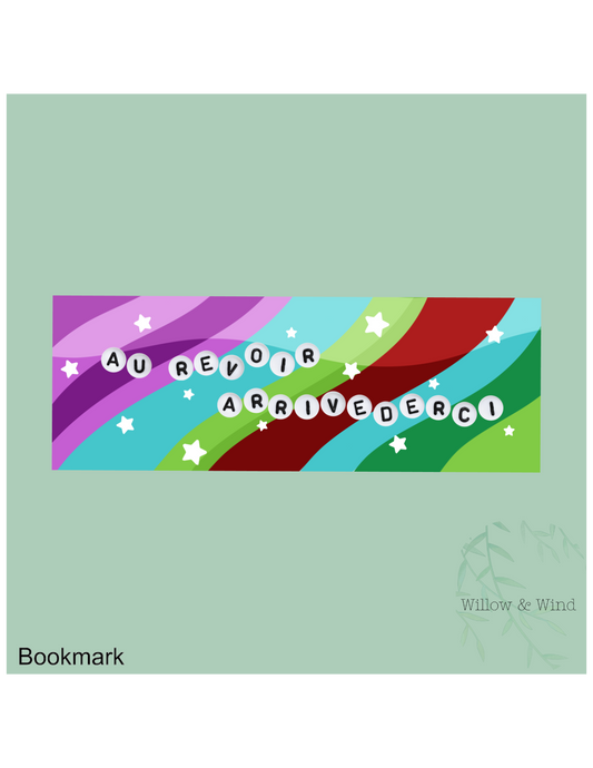 Au Revoir Arrivederci Bookmark