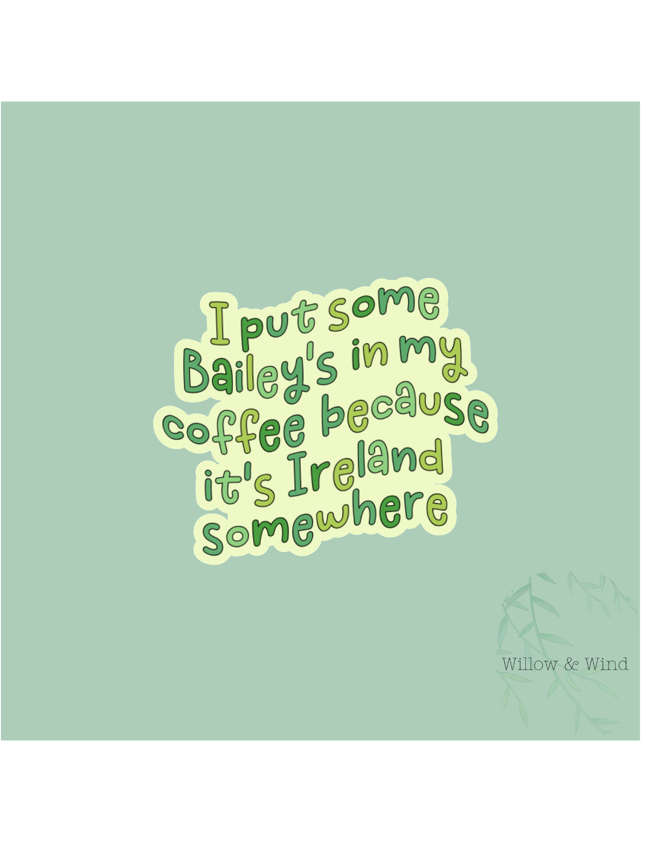 Bailey's in coffee Coffee Sticker