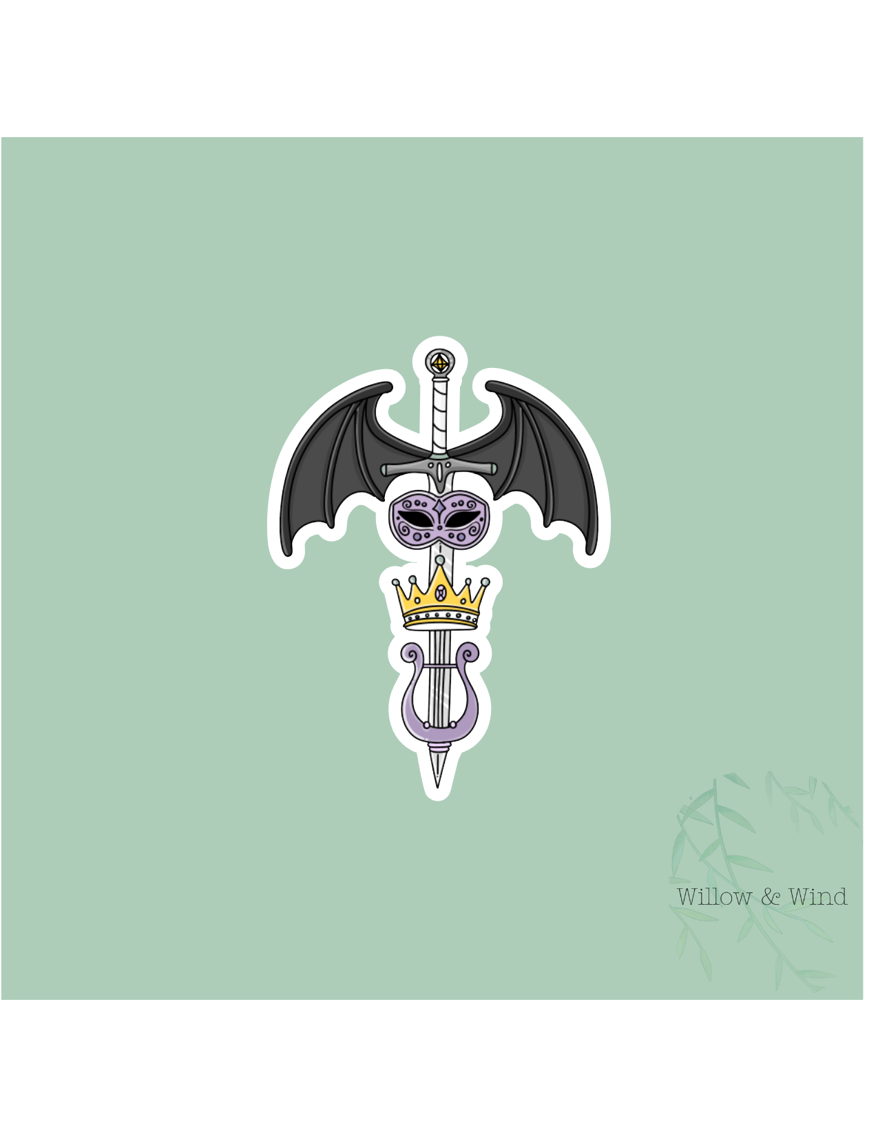 Sword with Wings - Bookish Sticker