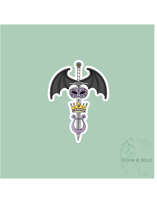 Sword with Wings - Bookish Sticker