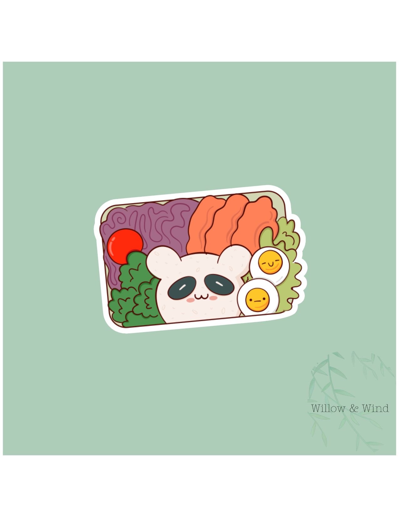 Bento Box Panda Sticker