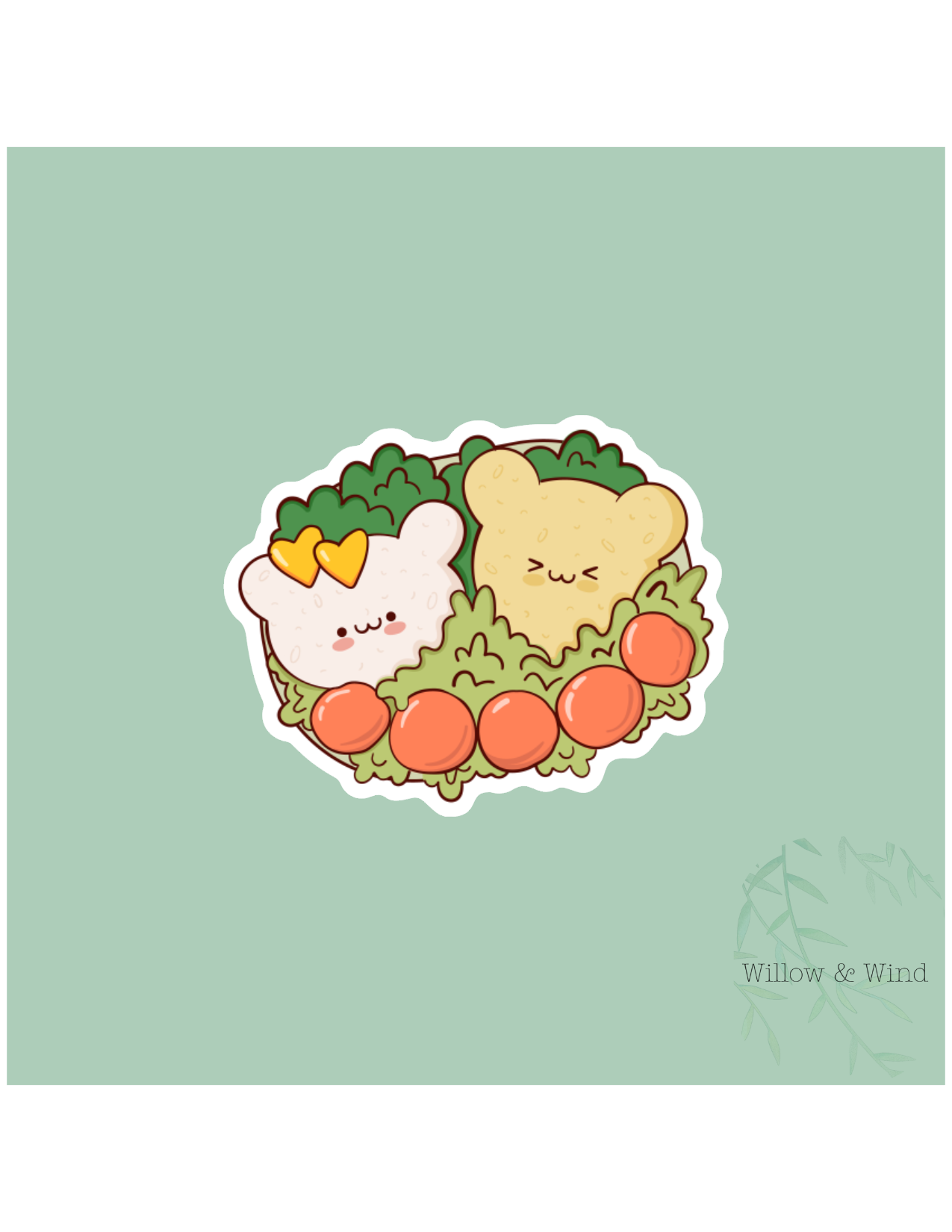 Bento Box Bears Together Sticker