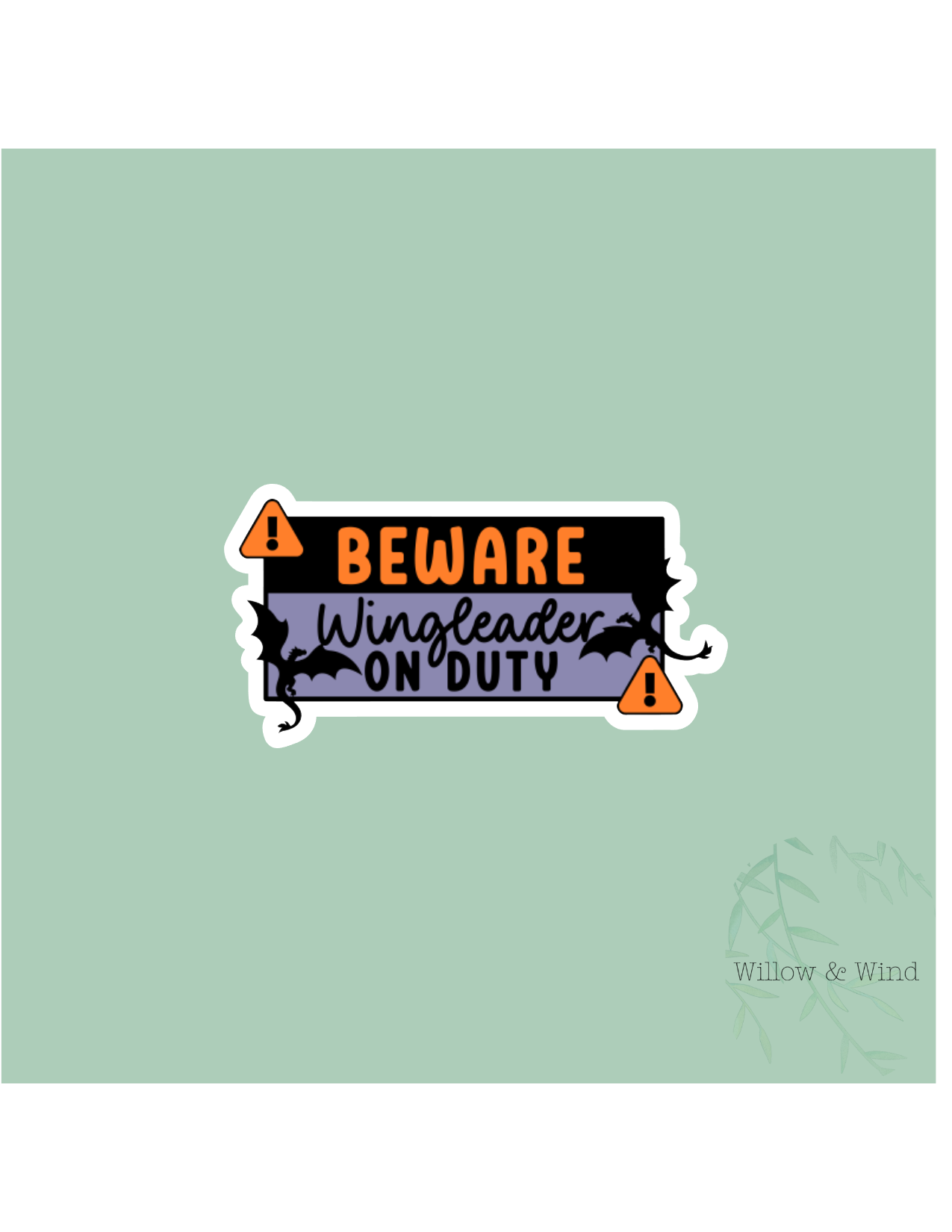 Wingleader on Duty - Fourth Wing Sticker