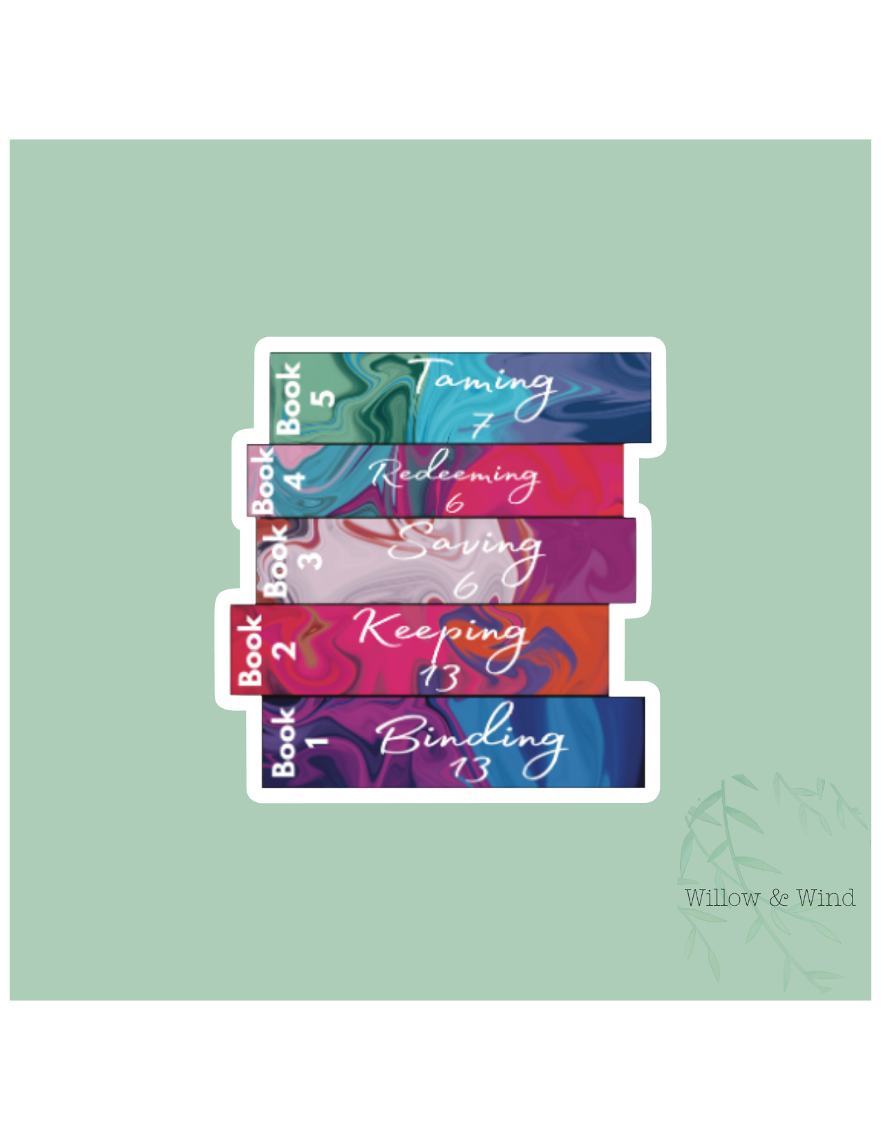 Binding 13 Book Stack - Bookish Sticker