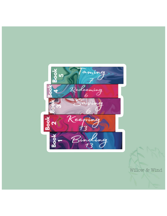 Binding 13 Book Stack - Bookish Sticker