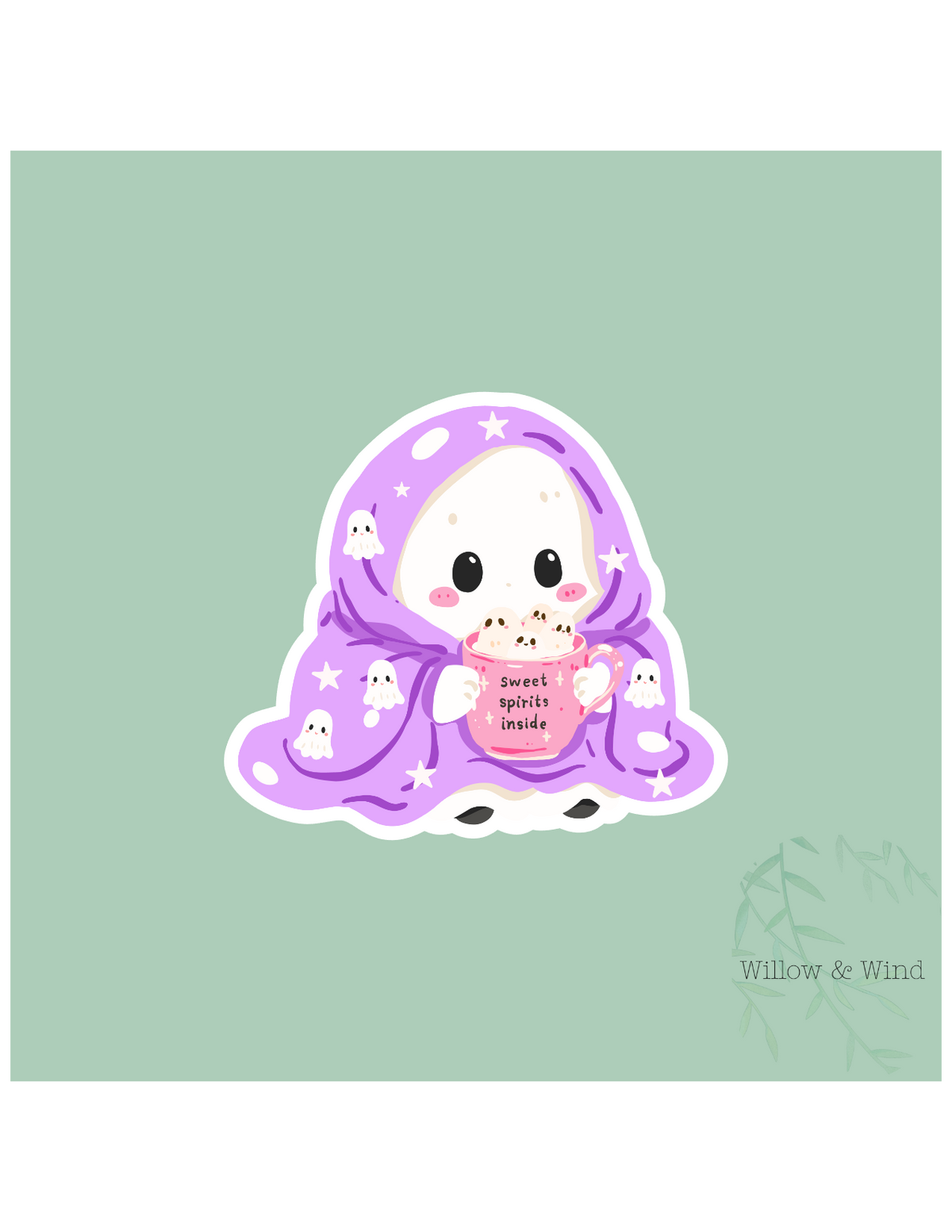 Blanket Ghost Gothic Sticker