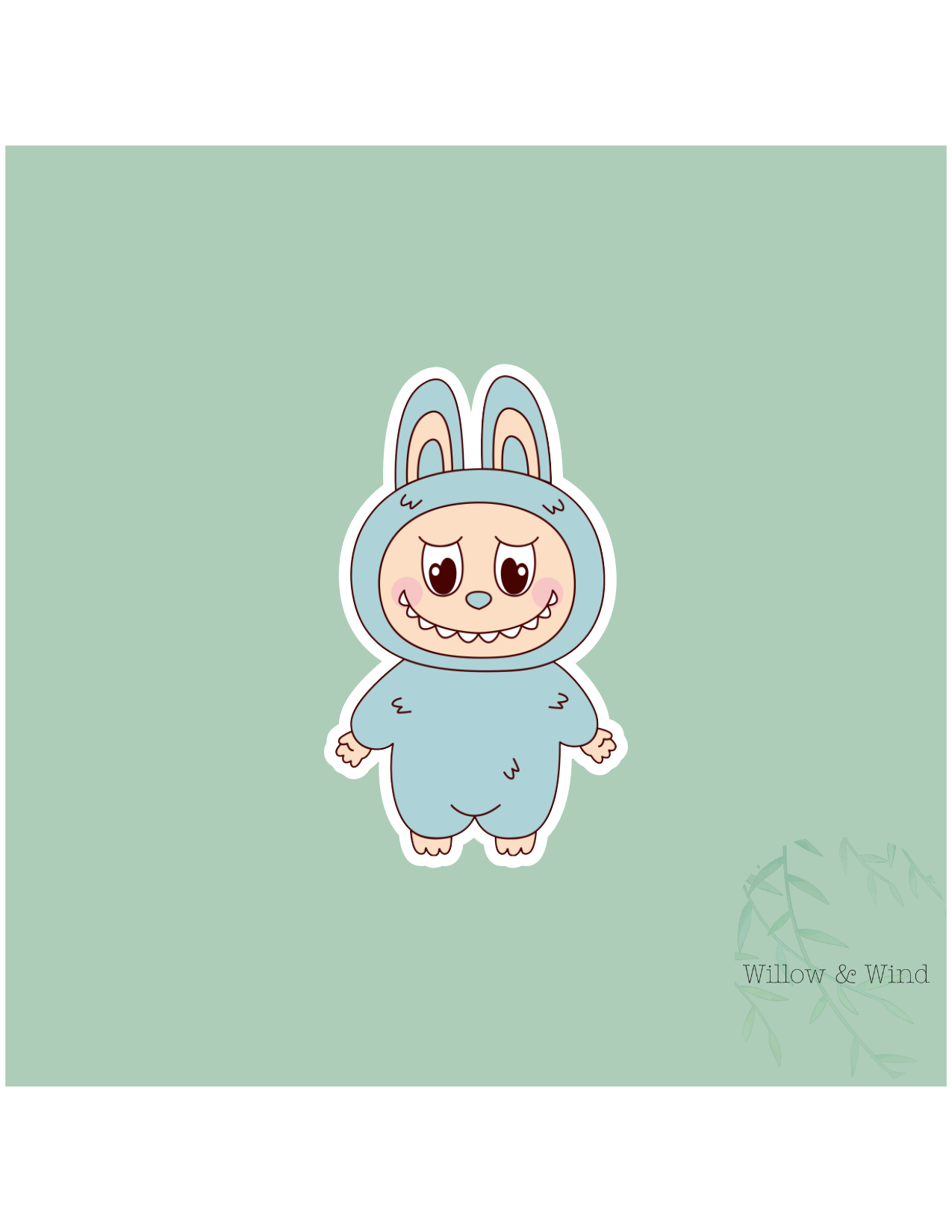Blue Monster Sticker
