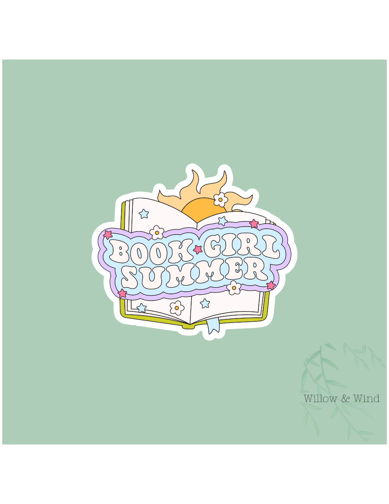 Book Girl Summer- Bookish Sticker