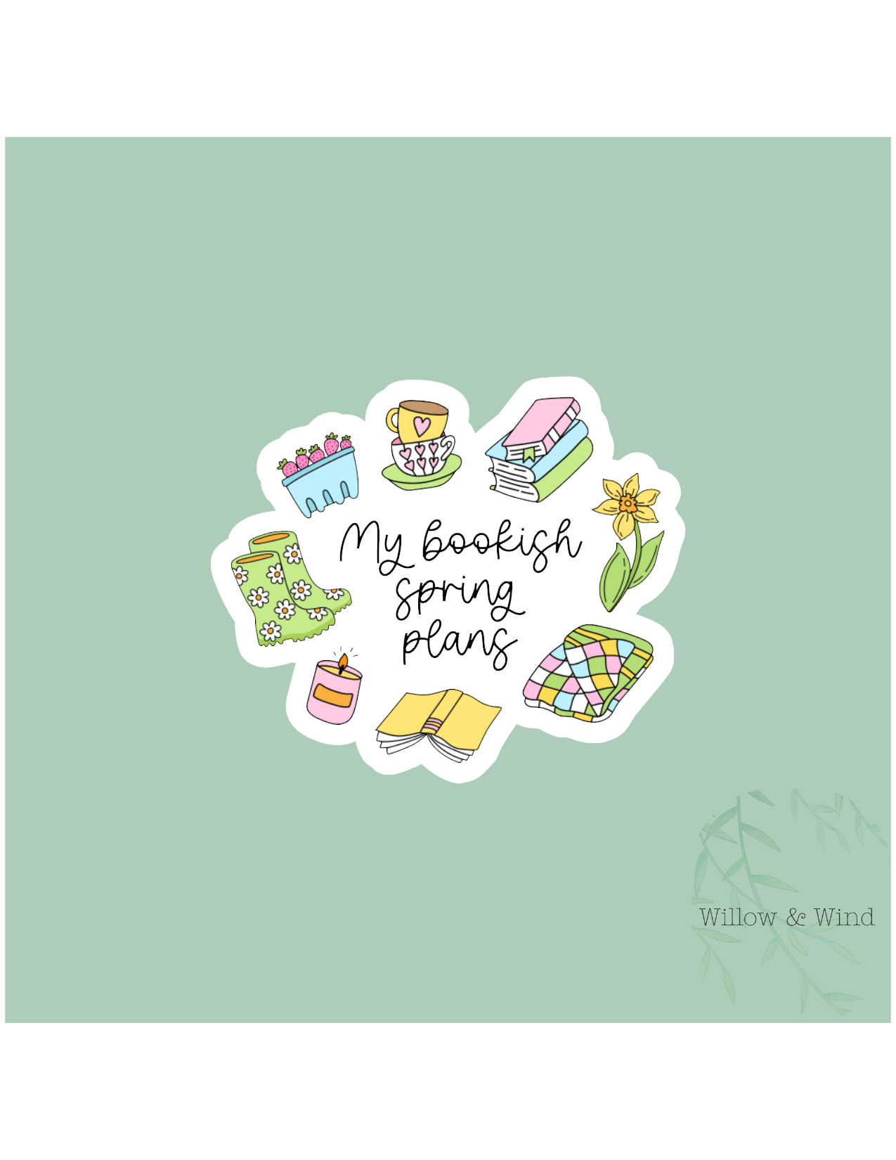 Bookish Spring Plans - Bookish Sticker