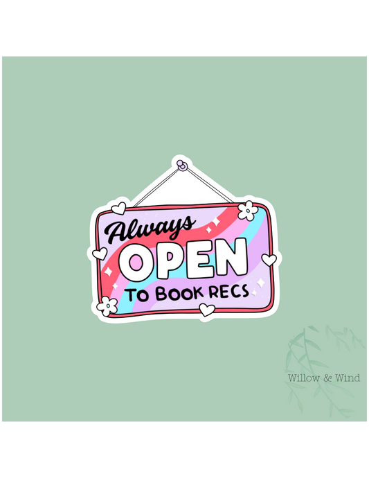 Always Open - Bookish Sticker
