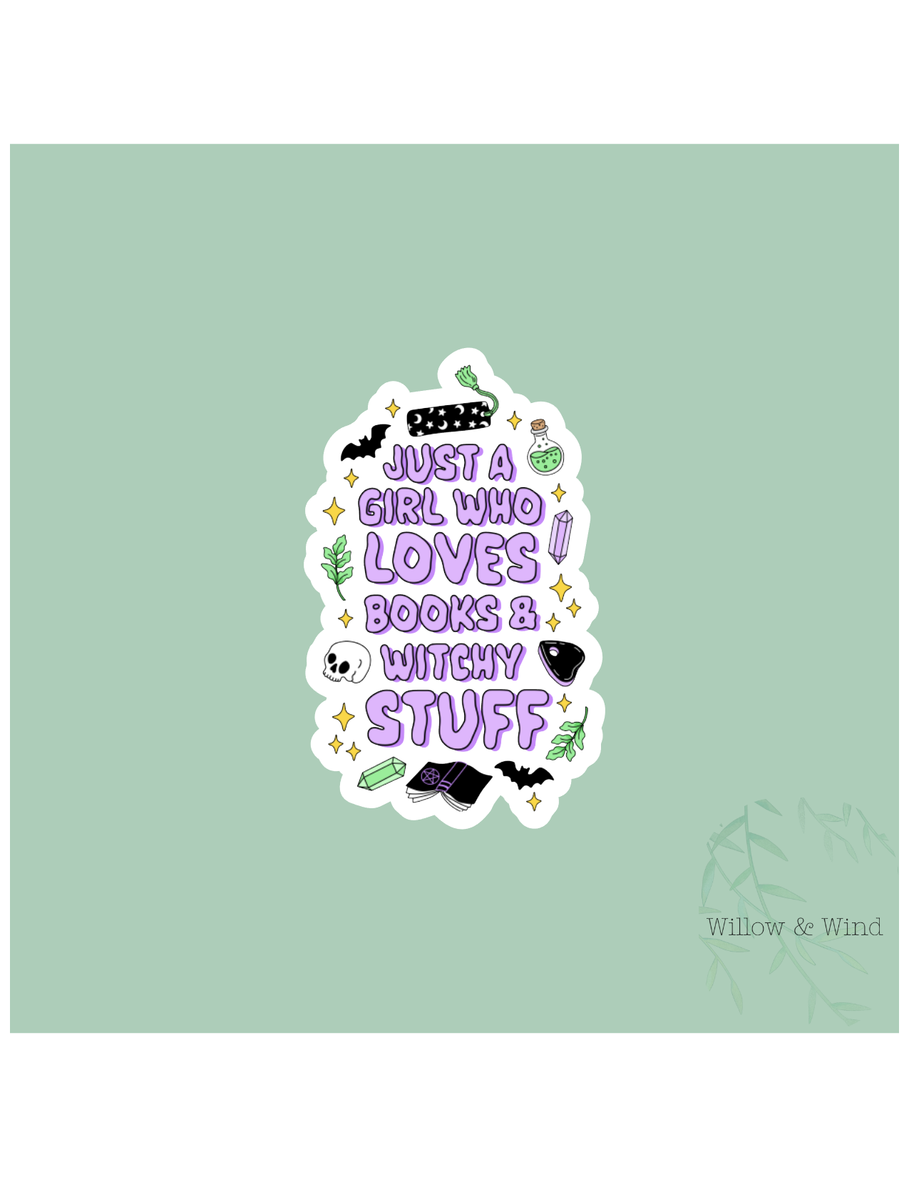 Books & Witchy Stuff - Bookish Sticker