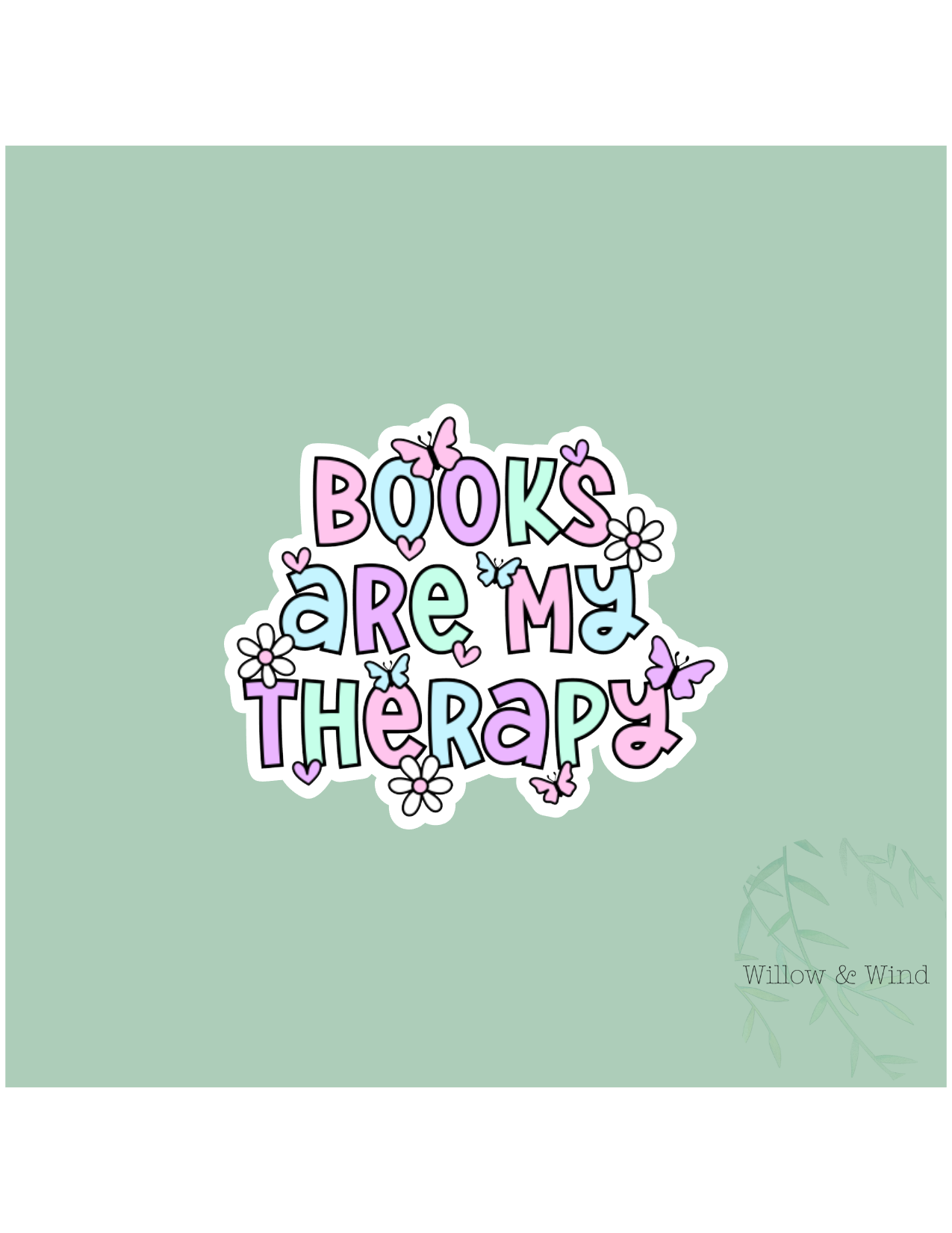 Books Are My Therapy - Bookish Sticker