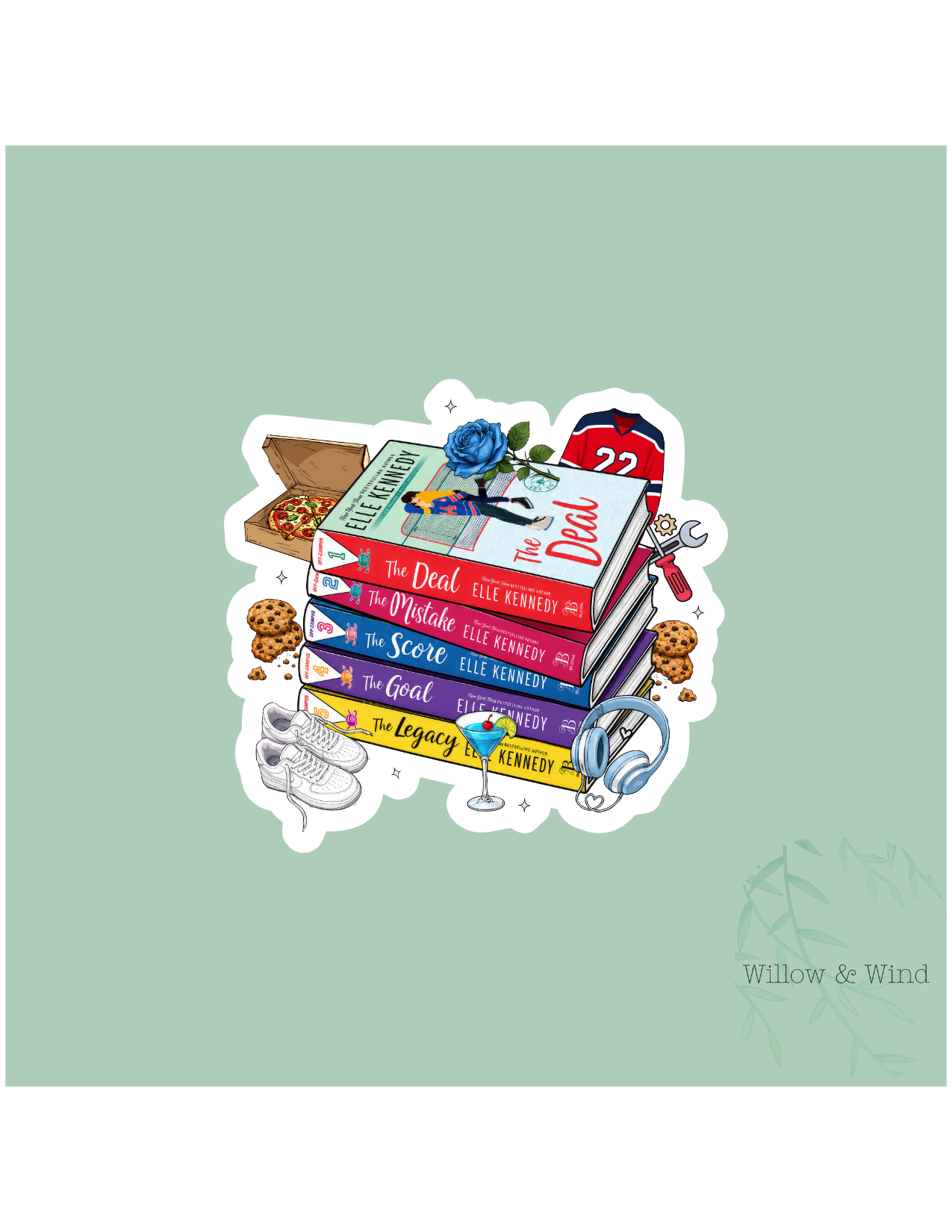 Book Stack Mash Up - Off Campus Sticker