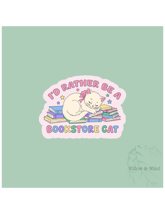 Book Store Cat - Bookish Sticker