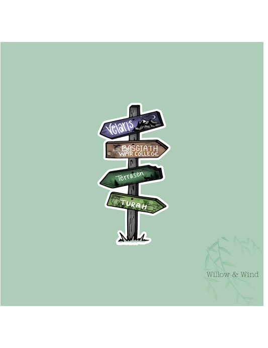 Book Street Sign - Bookish Sticker